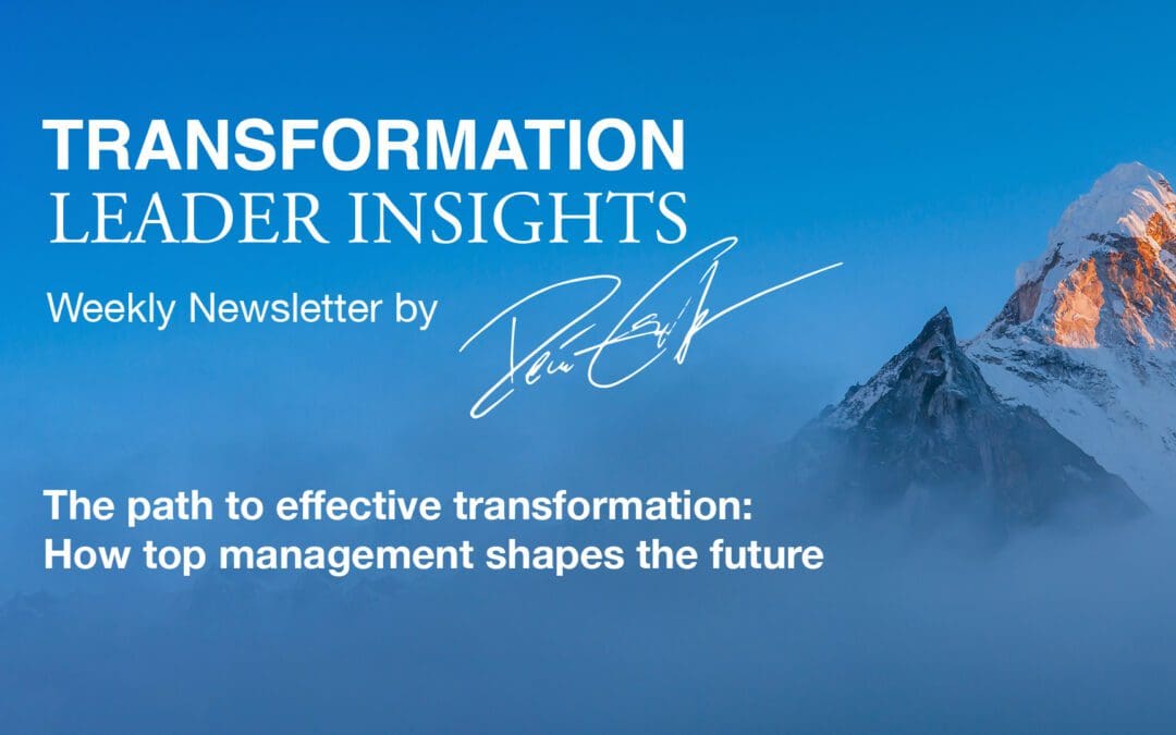 The path to effective transformation: How top management shapes the future
