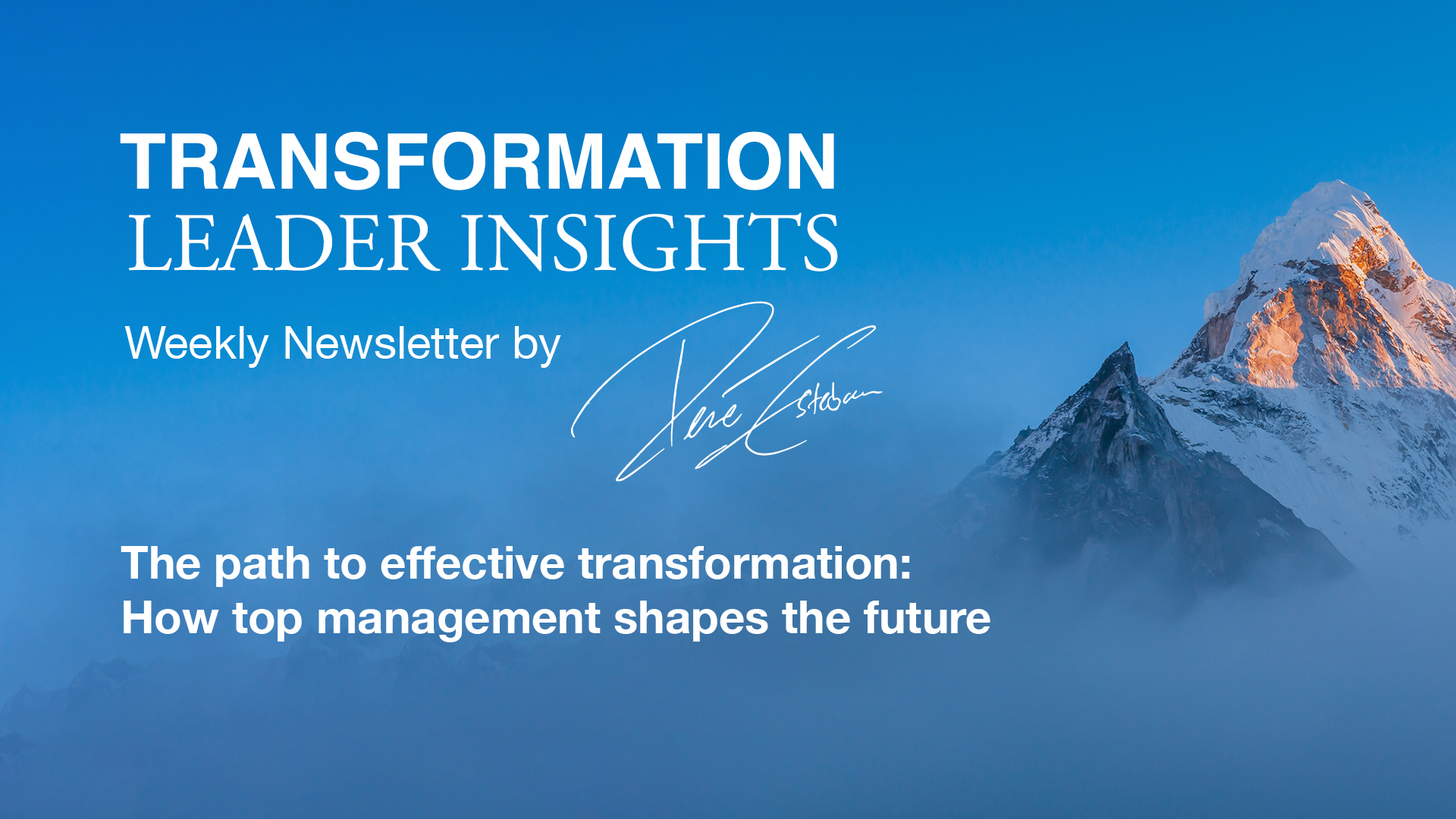 The path to effective transformation How top management shapes the future